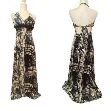 B.Darlin black/ white  maxi halter  dress size 6 - image 1