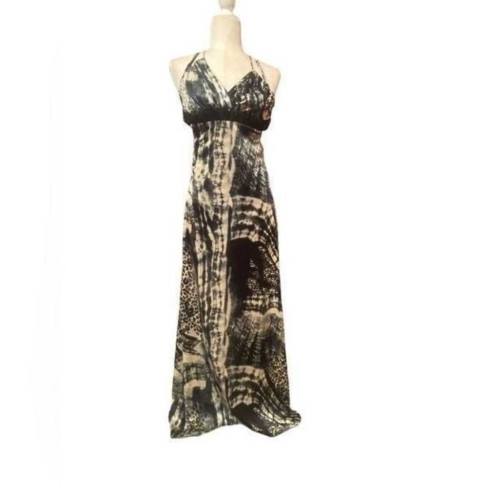 B.Darlin black/ white  maxi halter  dress size 6 - image 2