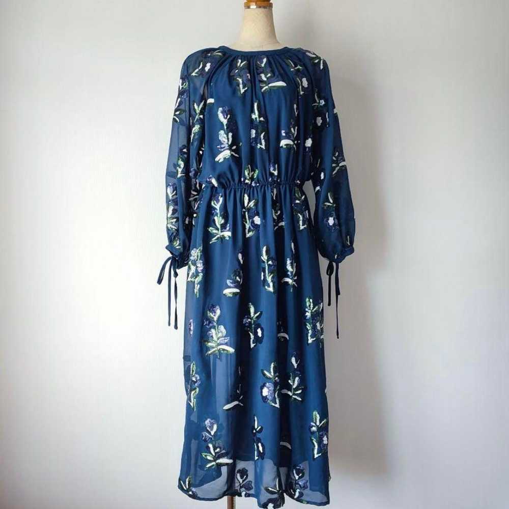 Sister Jane Sequin Floral Dress Navy - image 11