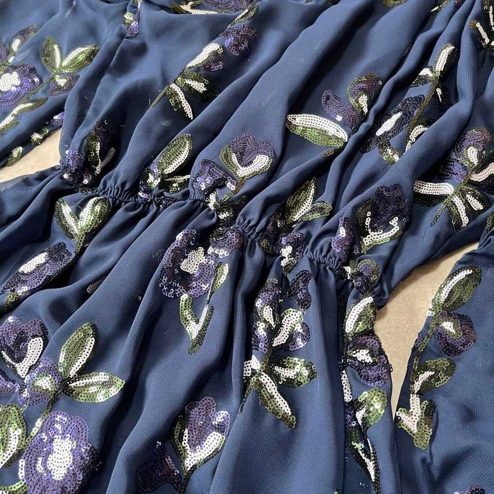 Sister Jane Sequin Floral Dress Navy - image 4