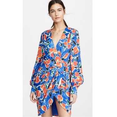 Jonathan Simkhai Acapulco Wrap Dress Orange/Blue P