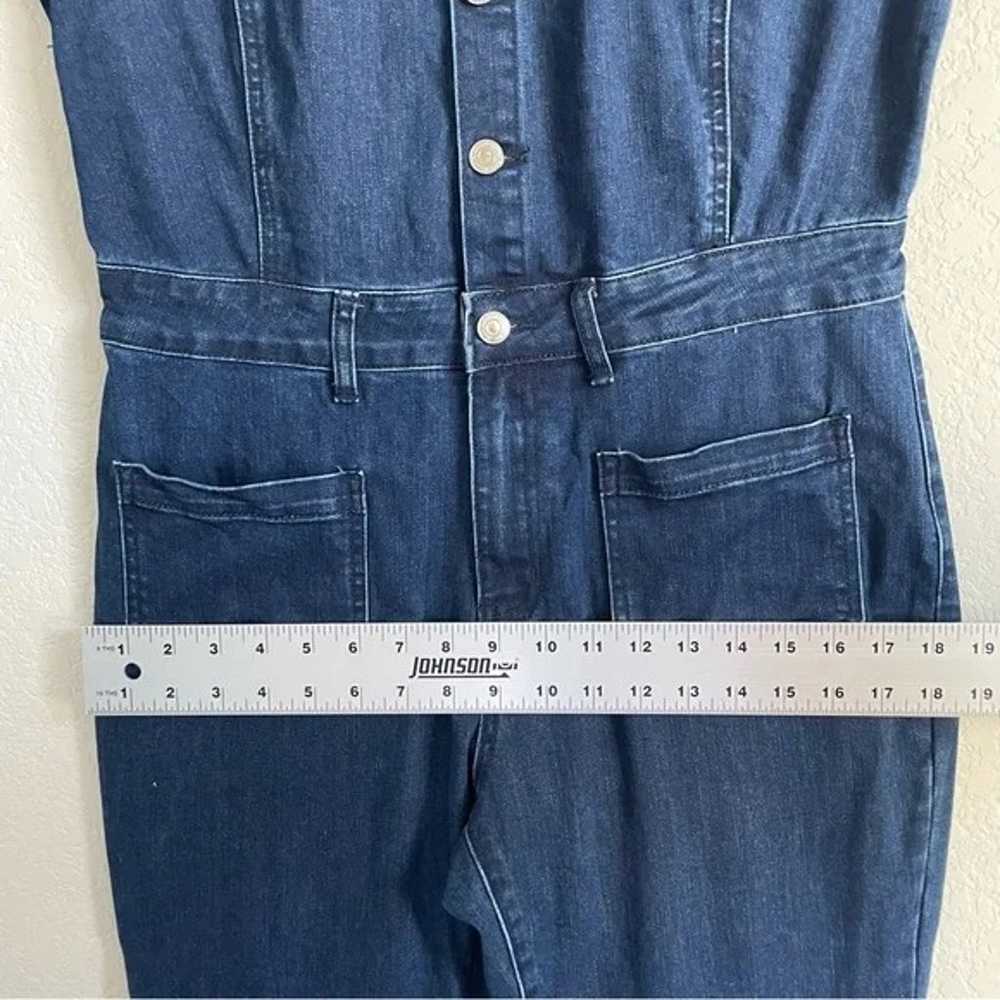 Wisteria Lane Denim Jumpsuit Womens Large Flare L… - image 10