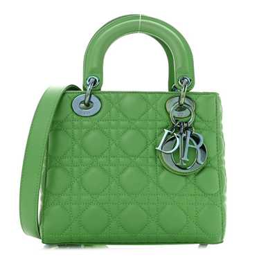 CHRISTIAN DIOR Lambskin Cannage Small Lady Dior Br