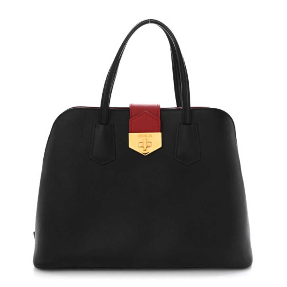 PRADA Saffiano Cuir Bi-Color Double Handle Tote B… - image 1