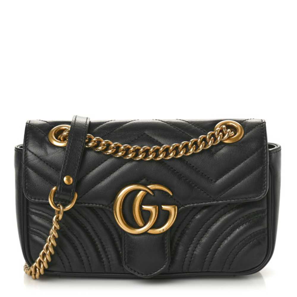 GUCCI Calfskin Matelasse  Mini GG Marmont Shoulde… - image 1