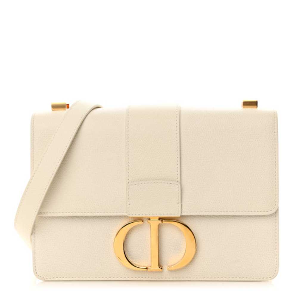 CHRISTIAN DIOR Grained Calfskin 30 Montaigne Flap… - image 1