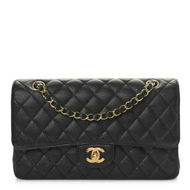 CHANEL Caviar Quilted Medium Double Flap Black