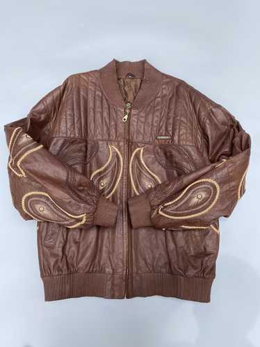 Al good Wissam Suede Vintage Bomber Jacket