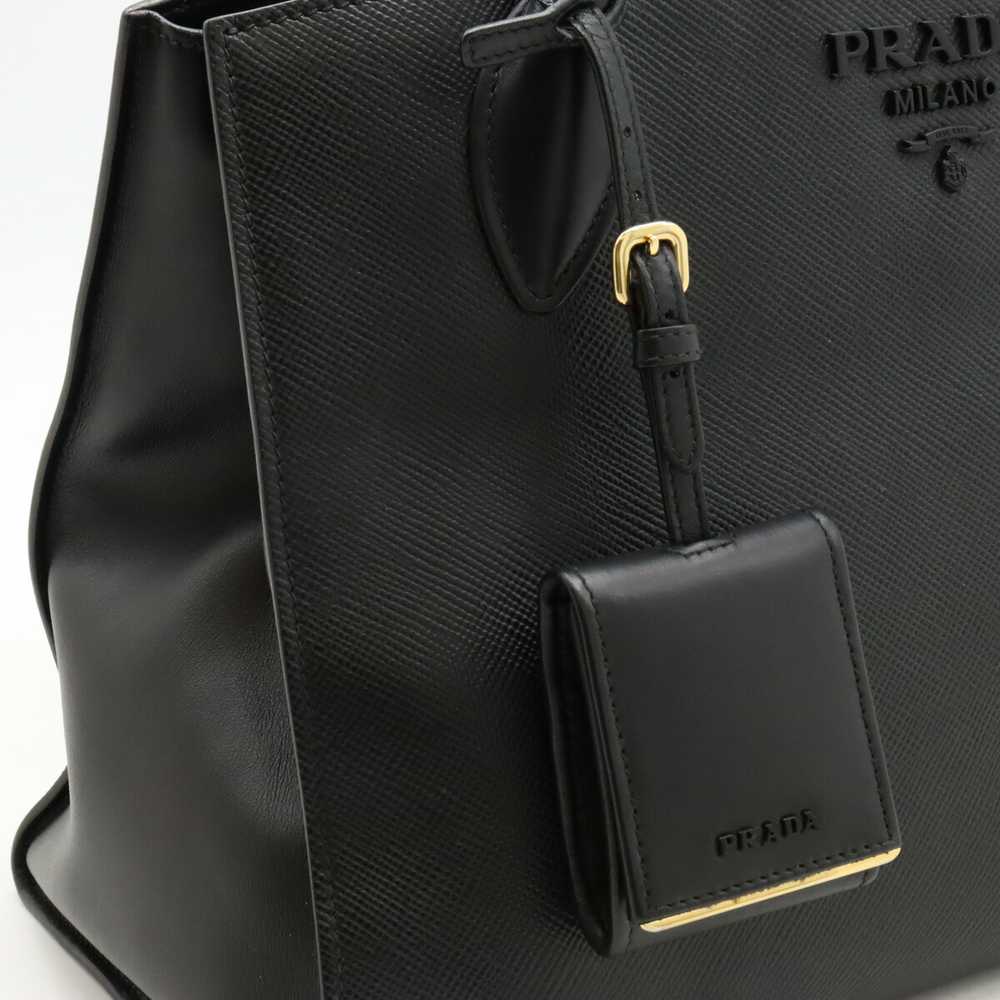 Bag Prada Monochrome Handbag 2Way Shoulder Saffia… - image 8