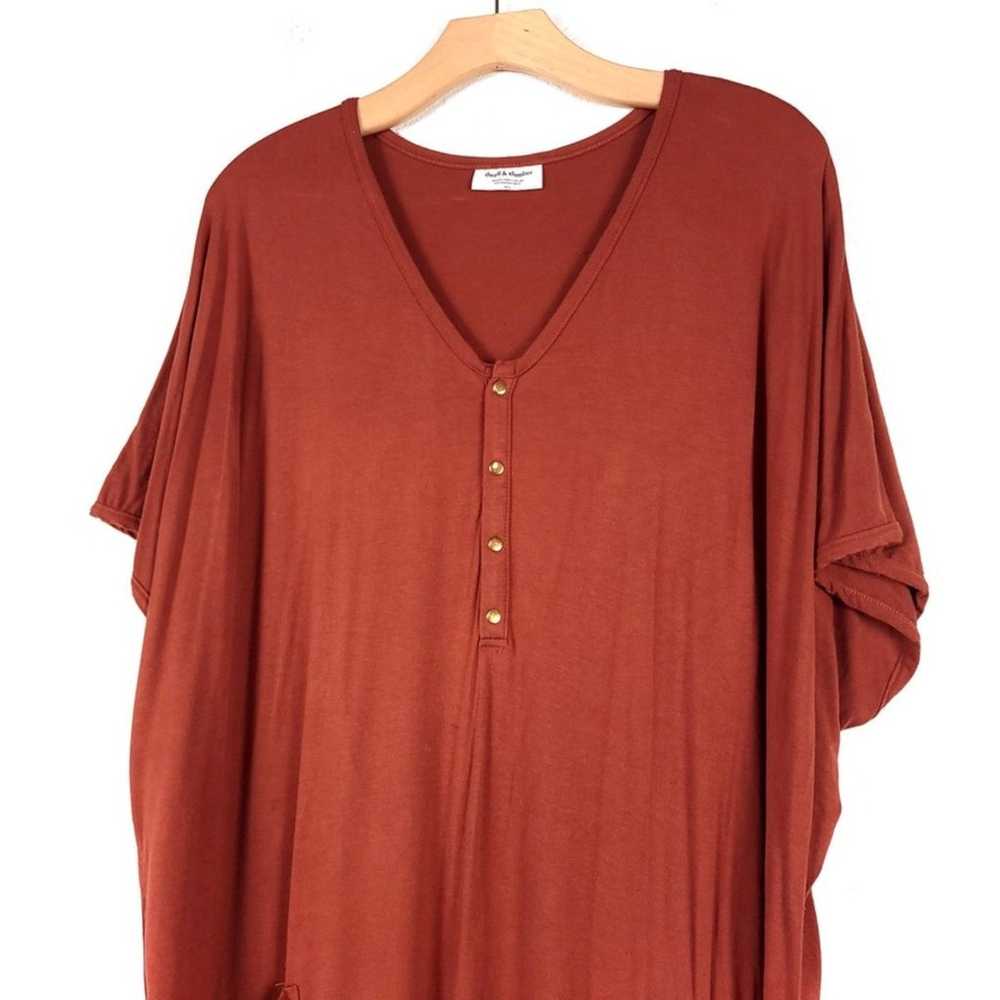 DWELL AND SLUMBER Rust Brown Caftan Maternity Mid… - image 3