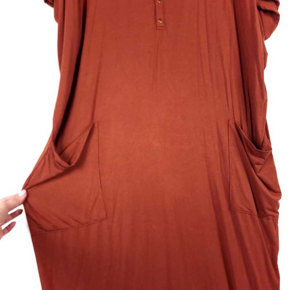 DWELL AND SLUMBER Rust Brown Caftan Maternity Mid… - image 5