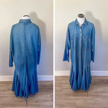 Vintage FADS Denim Maxi Dress - image 1