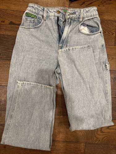 Zumiez Light Washed Baggy Wide Legged Jeans