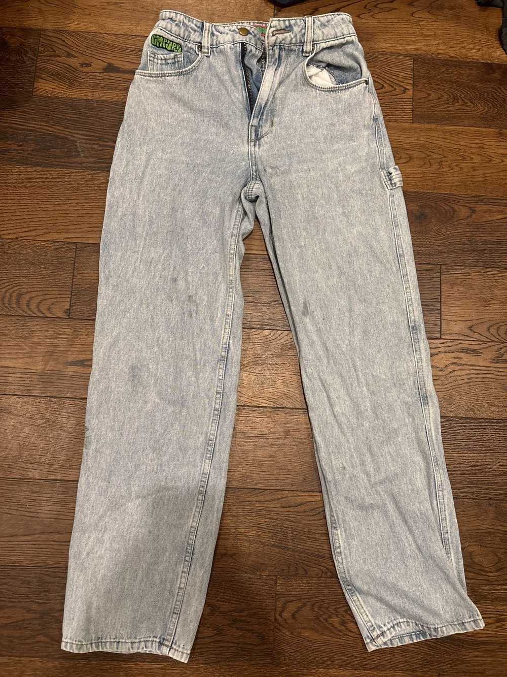 Zumiez Light Washed Baggy Wide Legged Jeans - image 3