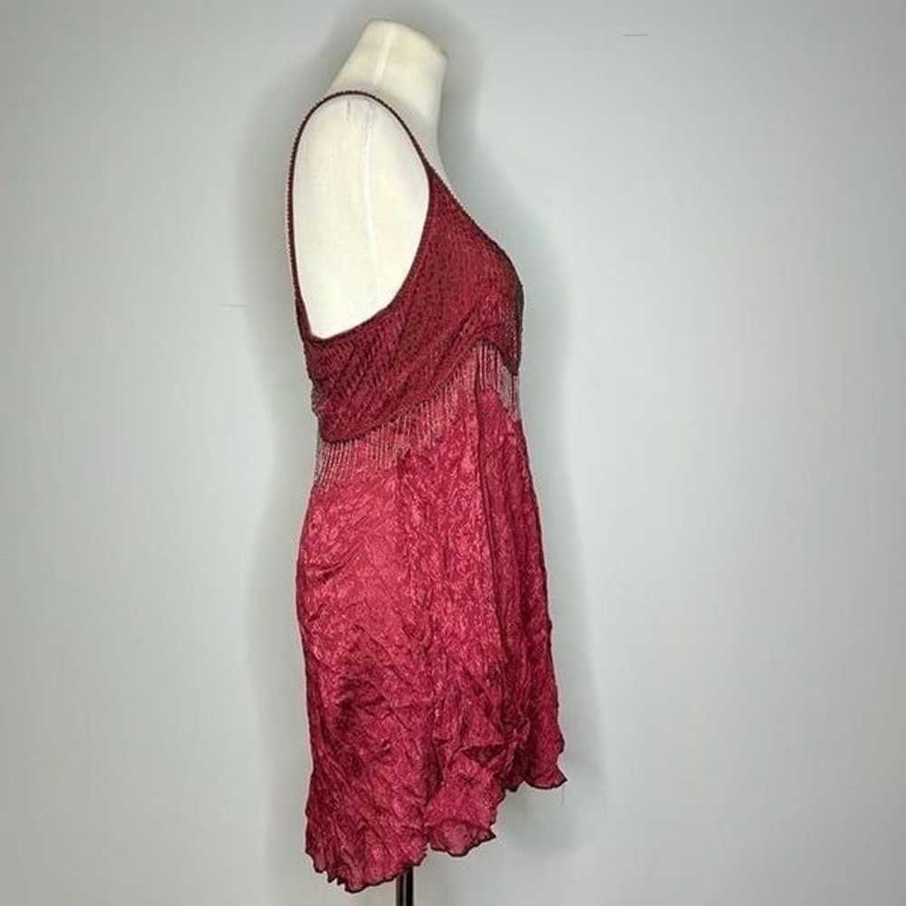 Free People- Red Beaded Dress - image 4