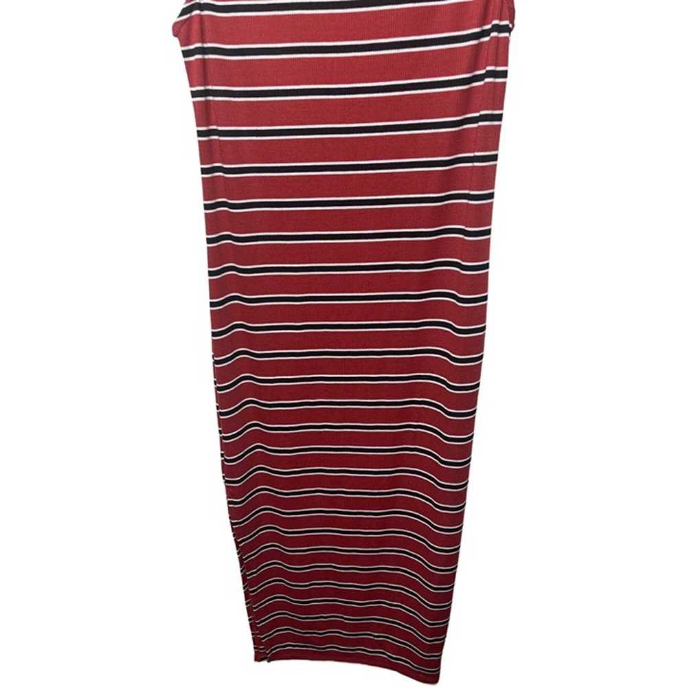 Lulus Dress Womens Tank Midi Striped Red Black Sm… - image 11