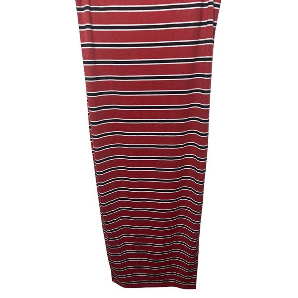 Lulus Dress Womens Tank Midi Striped Red Black Sm… - image 3