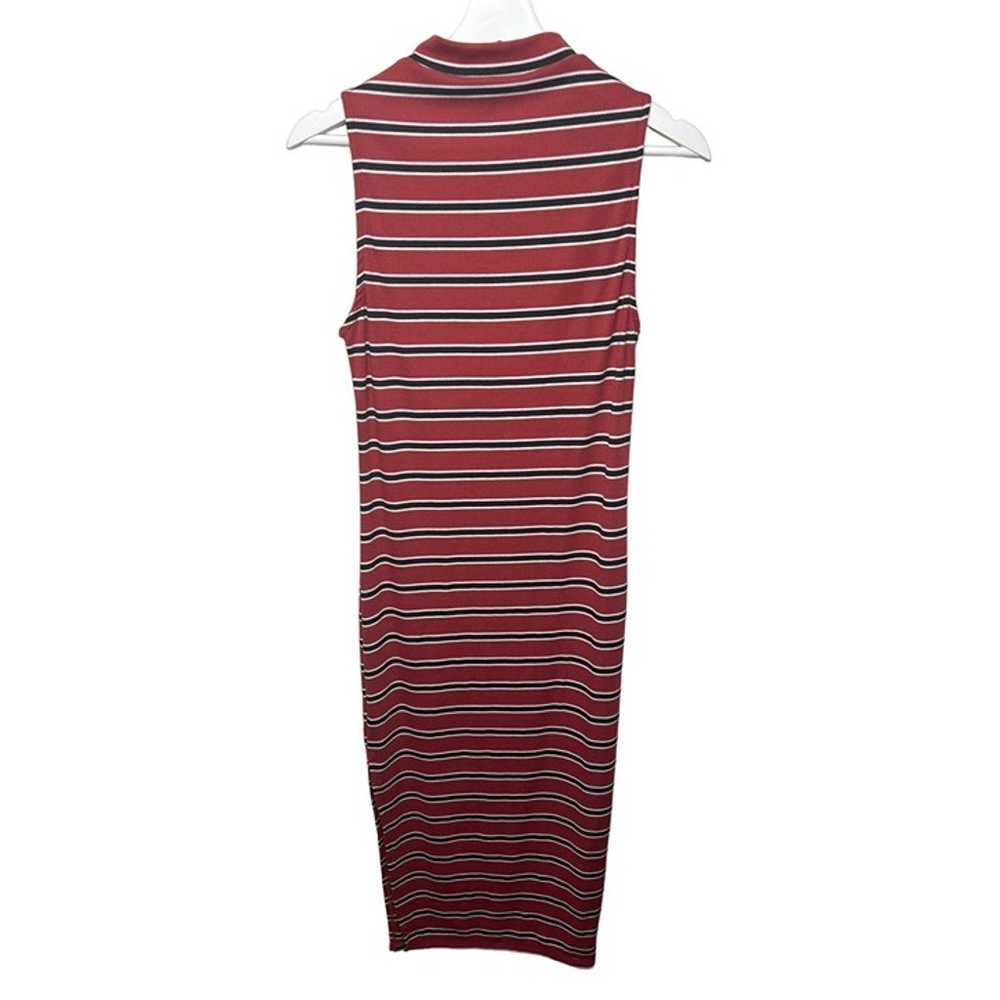 Lulus Dress Womens Tank Midi Striped Red Black Sm… - image 9