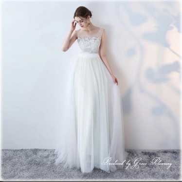 Wedding Dress, White, Size 11 - image 1