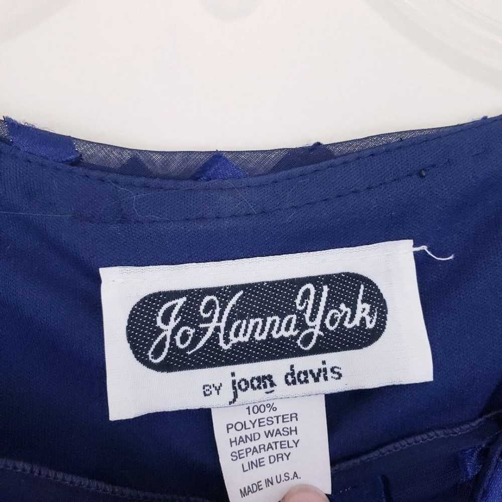 Jo Hanna York Vintage Rare Navy Blue Floating A-L… - image 4