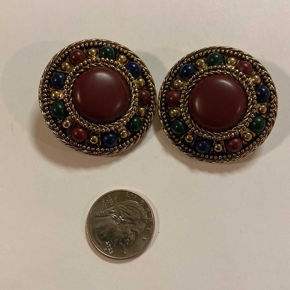 Huge Clip Earrings - 1980’s - RETRO VINTAGE - image 3