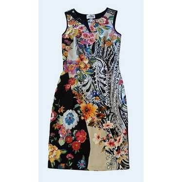 JOSEPH RIBKOFF Floral Form Fitting Sleeveless Dre… - image 1