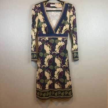 Trina Turk Patterned 100% Silk Dress