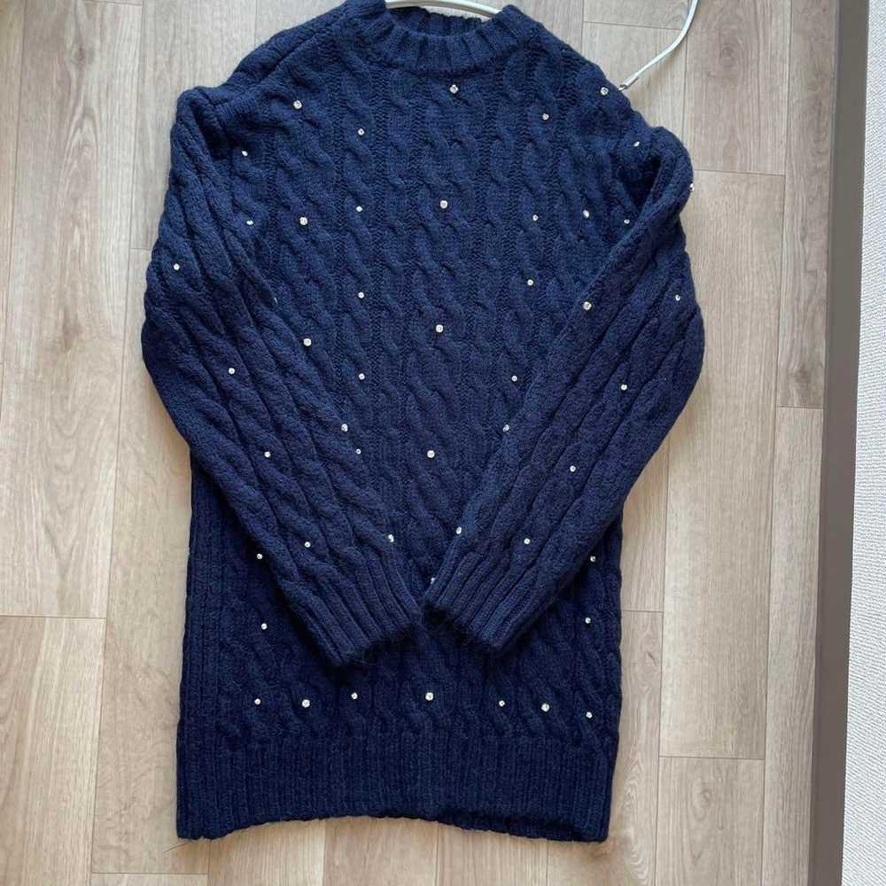 Tagged ZARA Shiny Cable Knit Sweater S - image 6