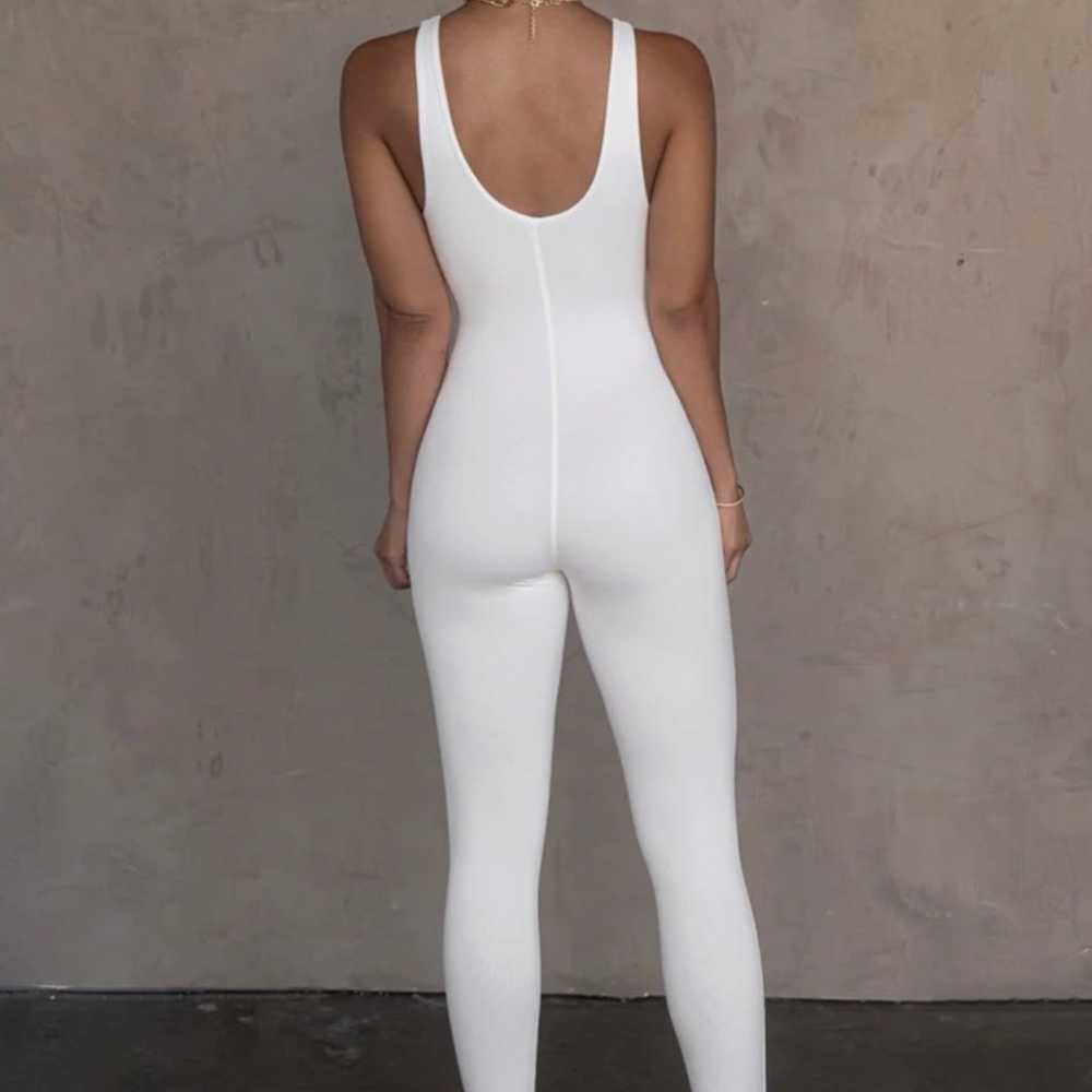 WHITE ALO DOUBLE LAYER JUMPSUIT by Jluxlabel - image 4