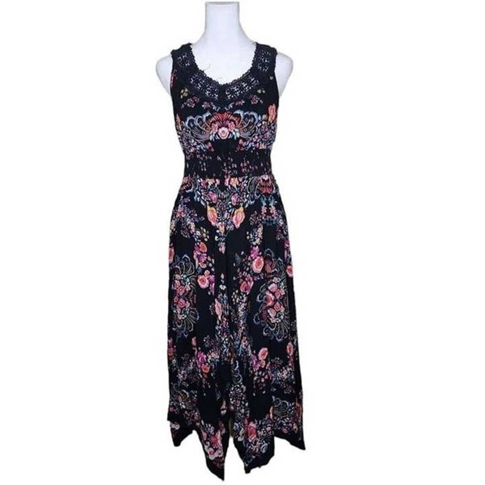 Vintage 90s Bila Sleeveless Flowy Boho Floral Max… - image 1