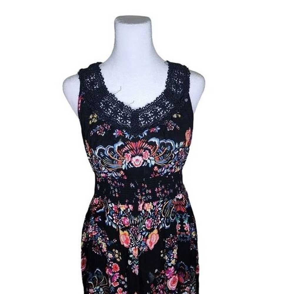 Vintage 90s Bila Sleeveless Flowy Boho Floral Max… - image 2