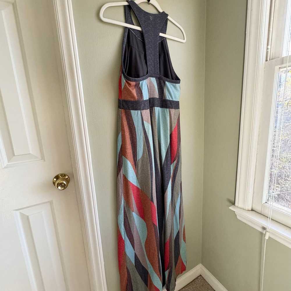 Prana Calexico Maxi Dress Charcoal Wavy Sz L Race… - image 8