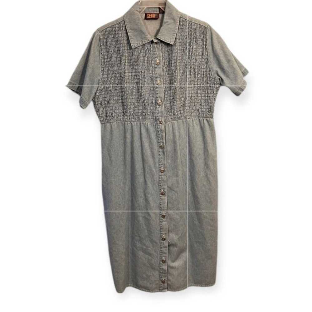 Vintage Faded Glory Denim Western Dress - image 1