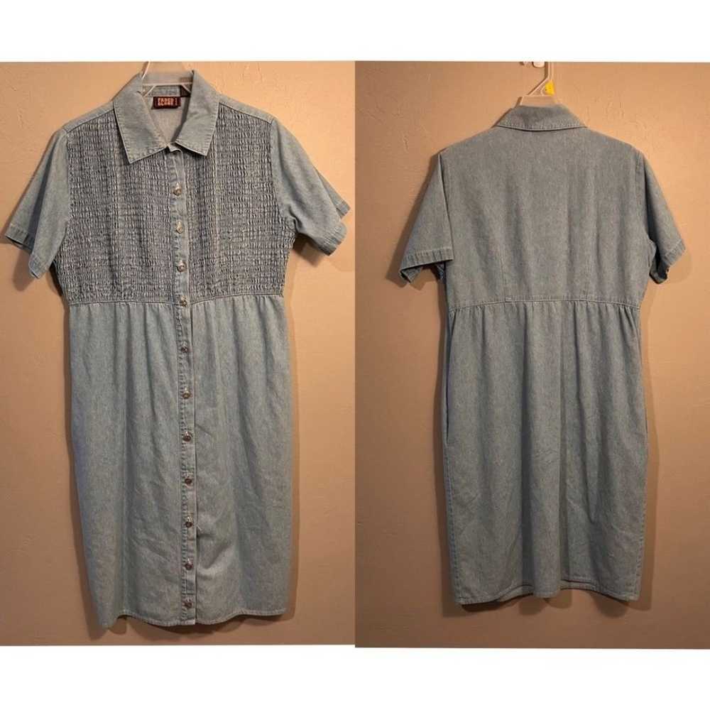 Vintage Faded Glory Denim Western Dress - image 3