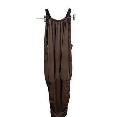 Sleeveless Maxi Dress with Ruched Size 1X NEW - image 1