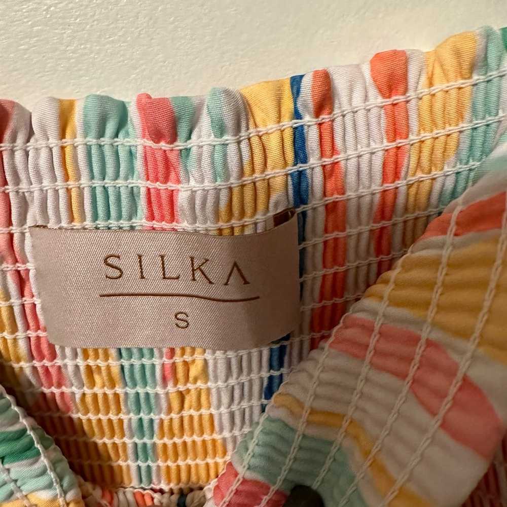 Silka Colorful Tiered Midi Dress size S - image 2