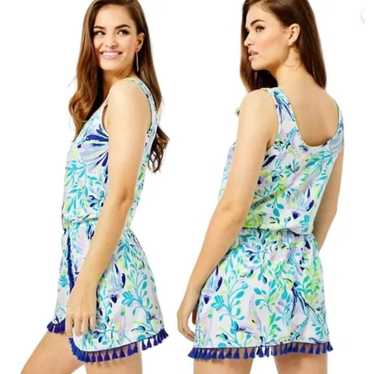 LILLY PULITZER Jarrett Romper Resort White Shell B