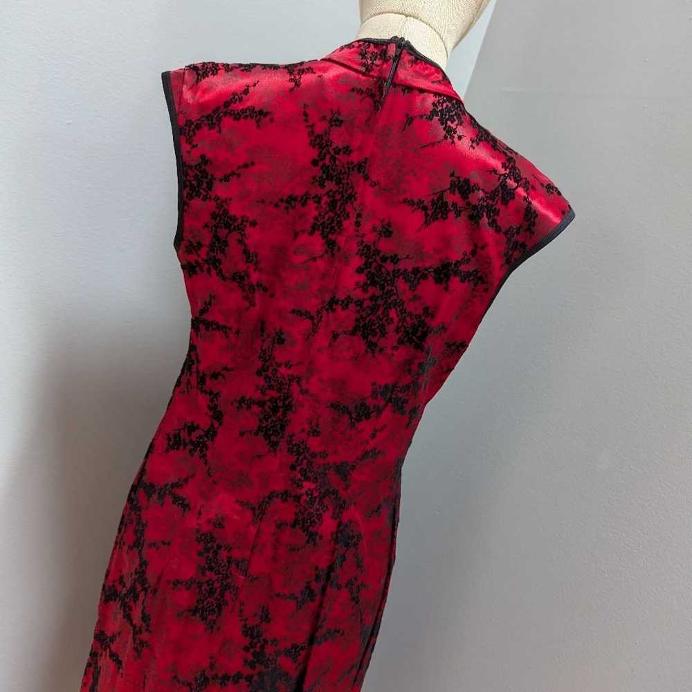 Vintage Y2K Morbid Threads Red & Black Cheongsam … - image 2