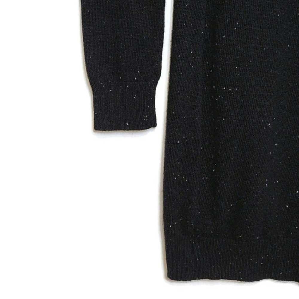 ALLSAINTS V Neck Long Sleeve Black Speckled Midi … - image 5