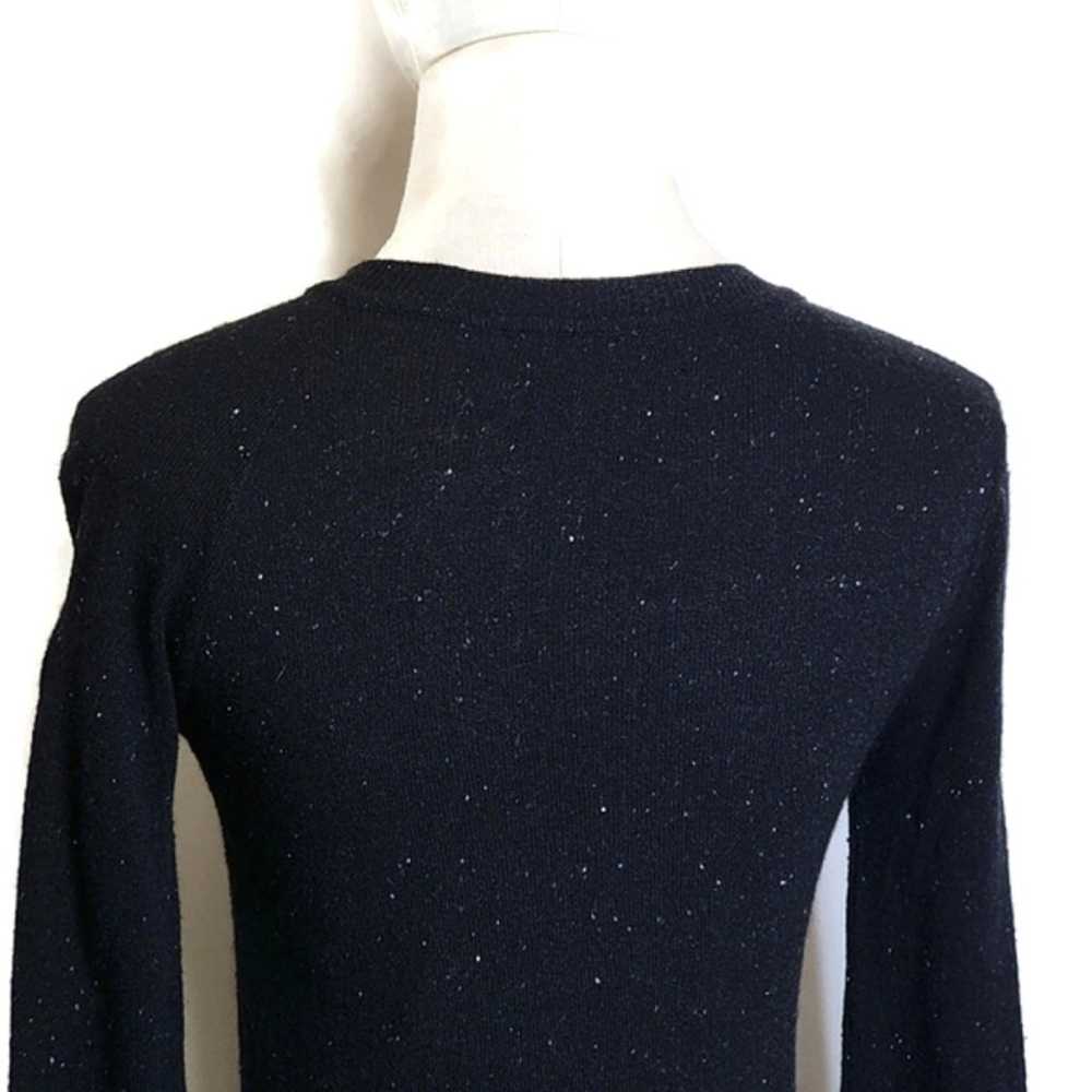 ALLSAINTS V Neck Long Sleeve Black Speckled Midi … - image 8