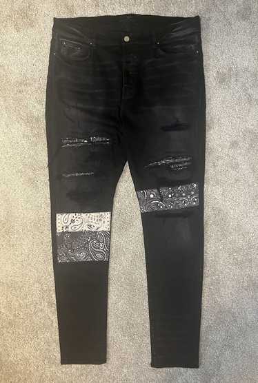 Amiri Amiri Vintage Bandana Art Patch Jeans