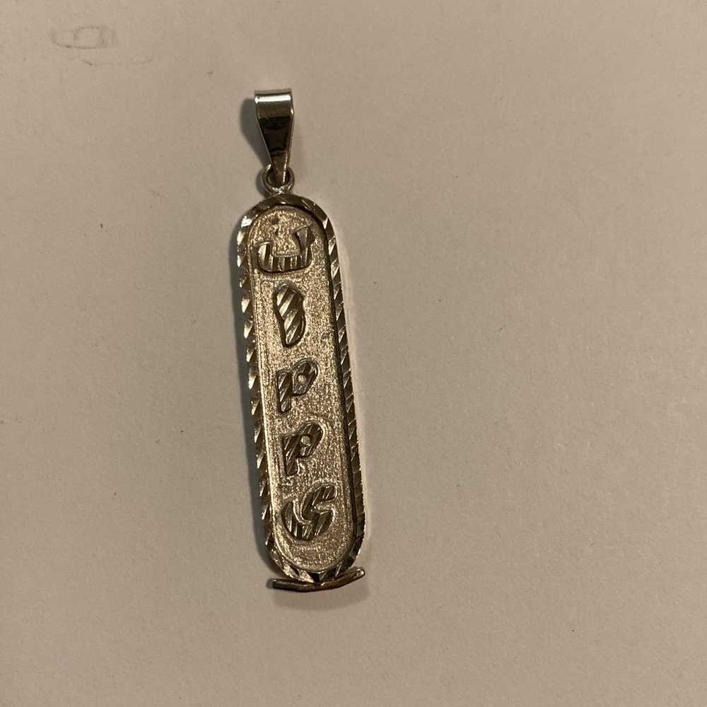 CAMMY Egiptian Pendant Charm Silver - Vintage Sou… - image 6