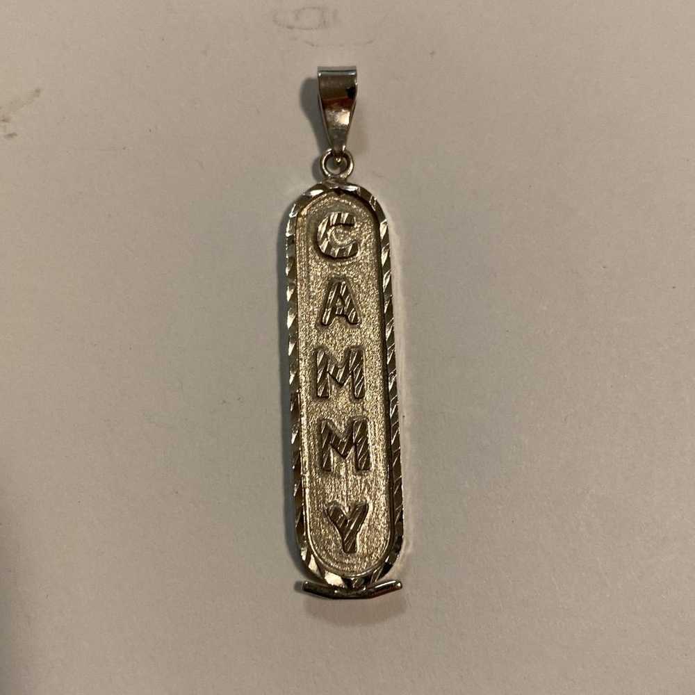 CAMMY Egiptian Pendant Charm Silver - Vintage Sou… - image 7