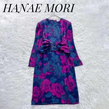 【Excellent Condition】HANAE MORI Floral Wool Dress… - image 1