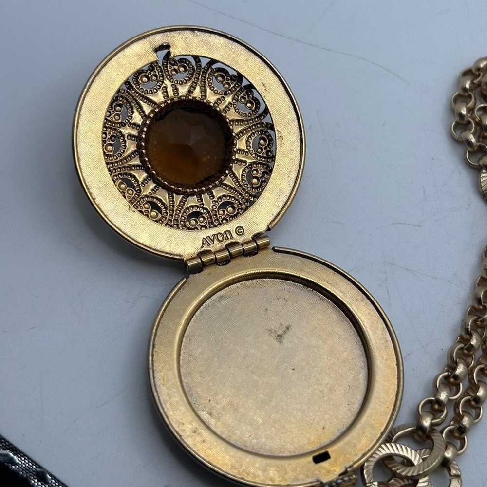 Vintage gold brown chicos locket - image 4