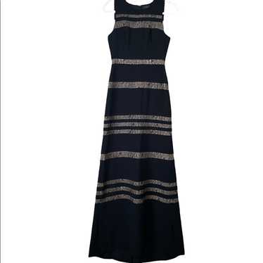 BCBGMAXAZRIA Katiana Black Sleeveless Gown Lace I… - image 1