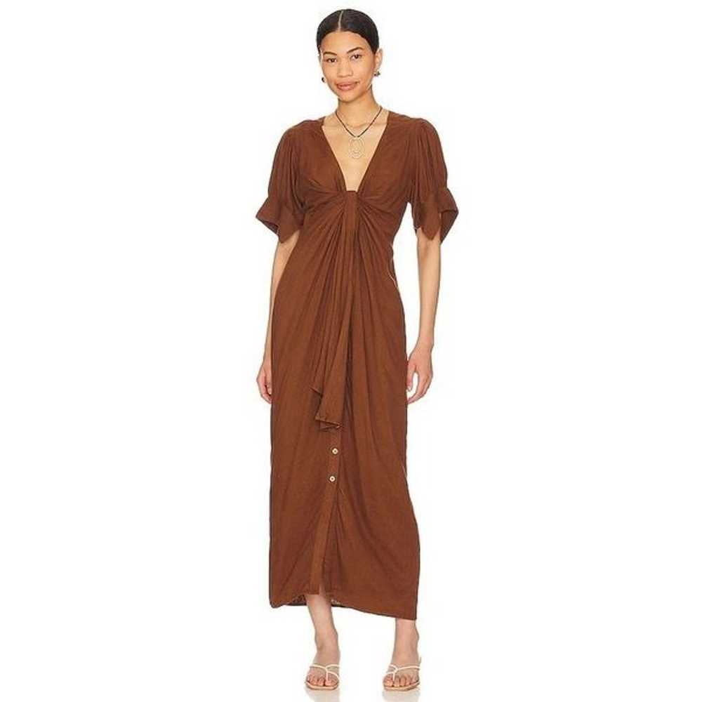 Free People Vintage Summer Midi Dress in Chocolat… - image 2