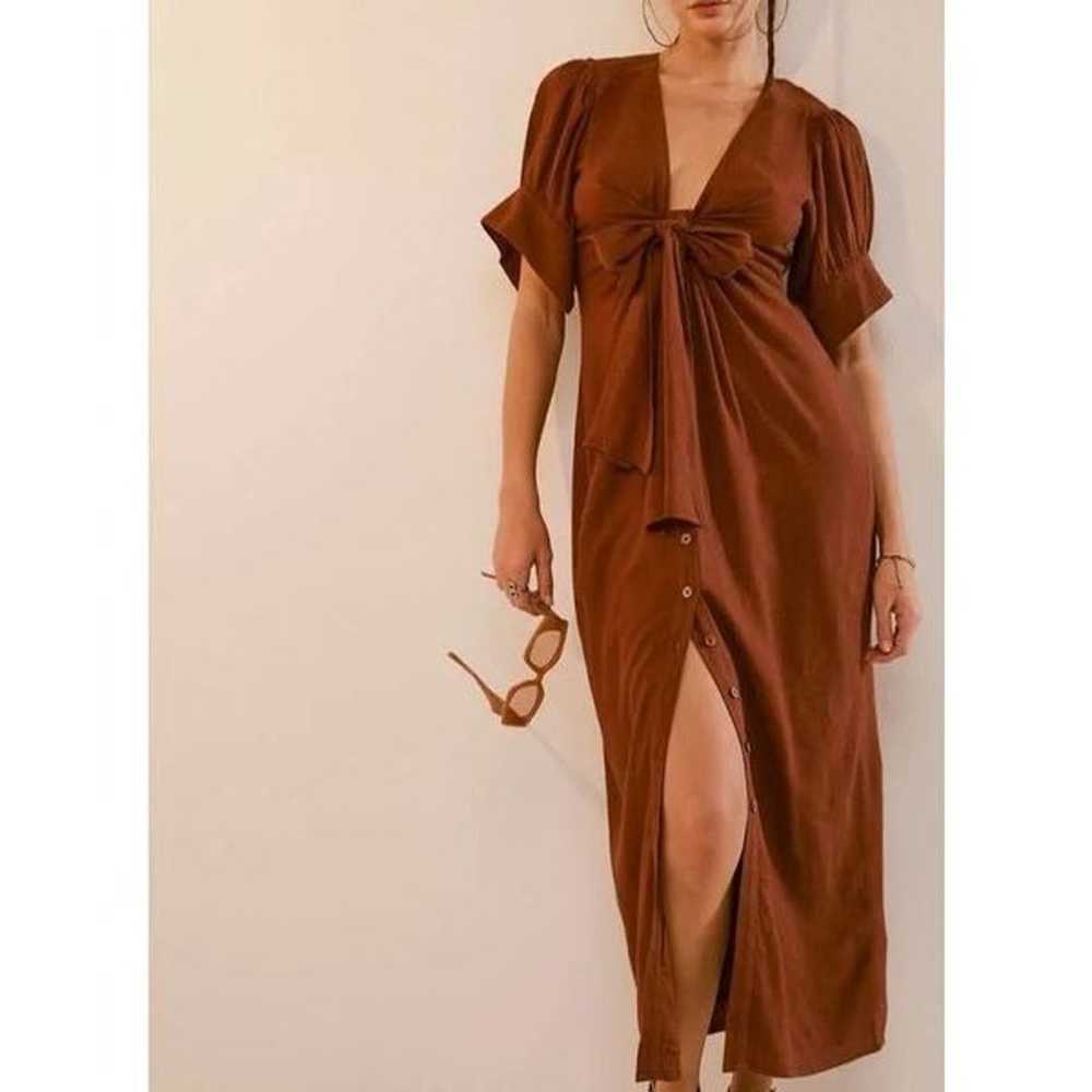 Free People Vintage Summer Midi Dress in Chocolat… - image 7