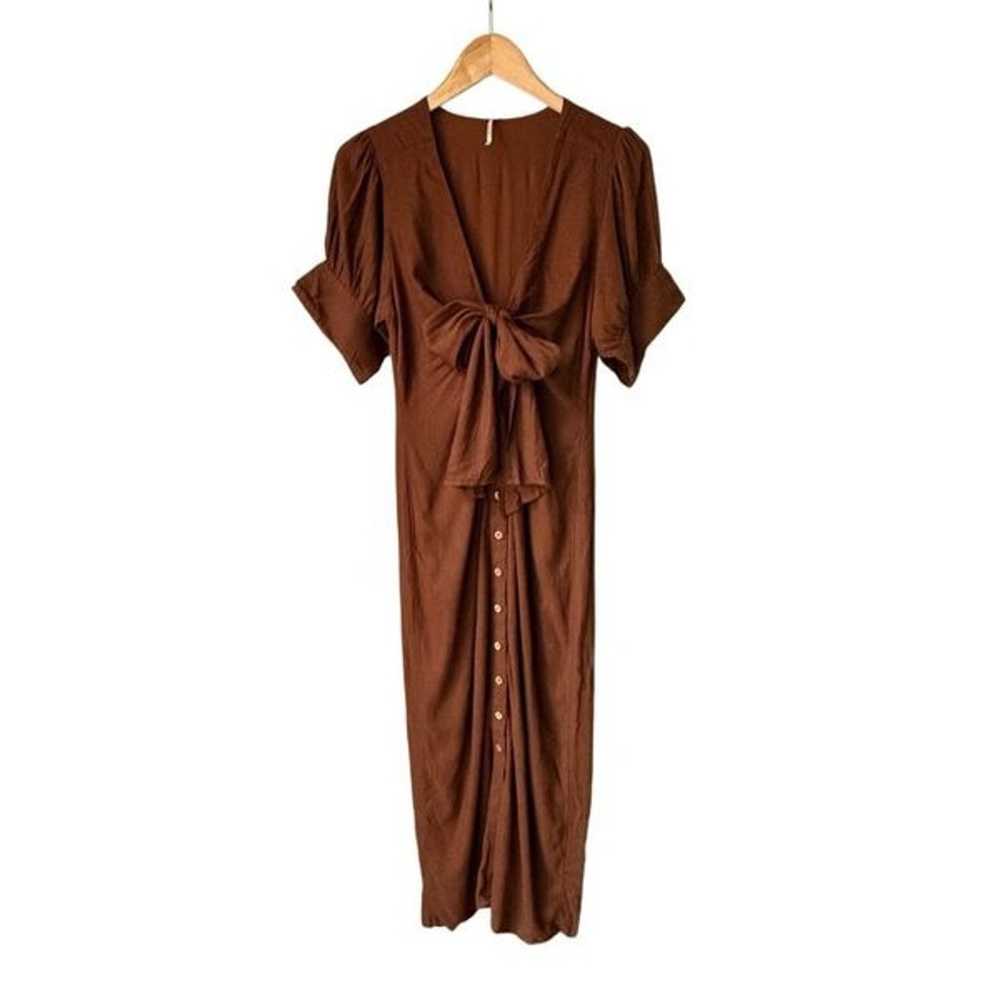 Free People Vintage Summer Midi Dress in Chocolat… - image 8