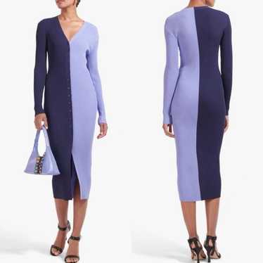 STAUD - Shoko Sweater Dress - Navy / Periwinkle - image 1